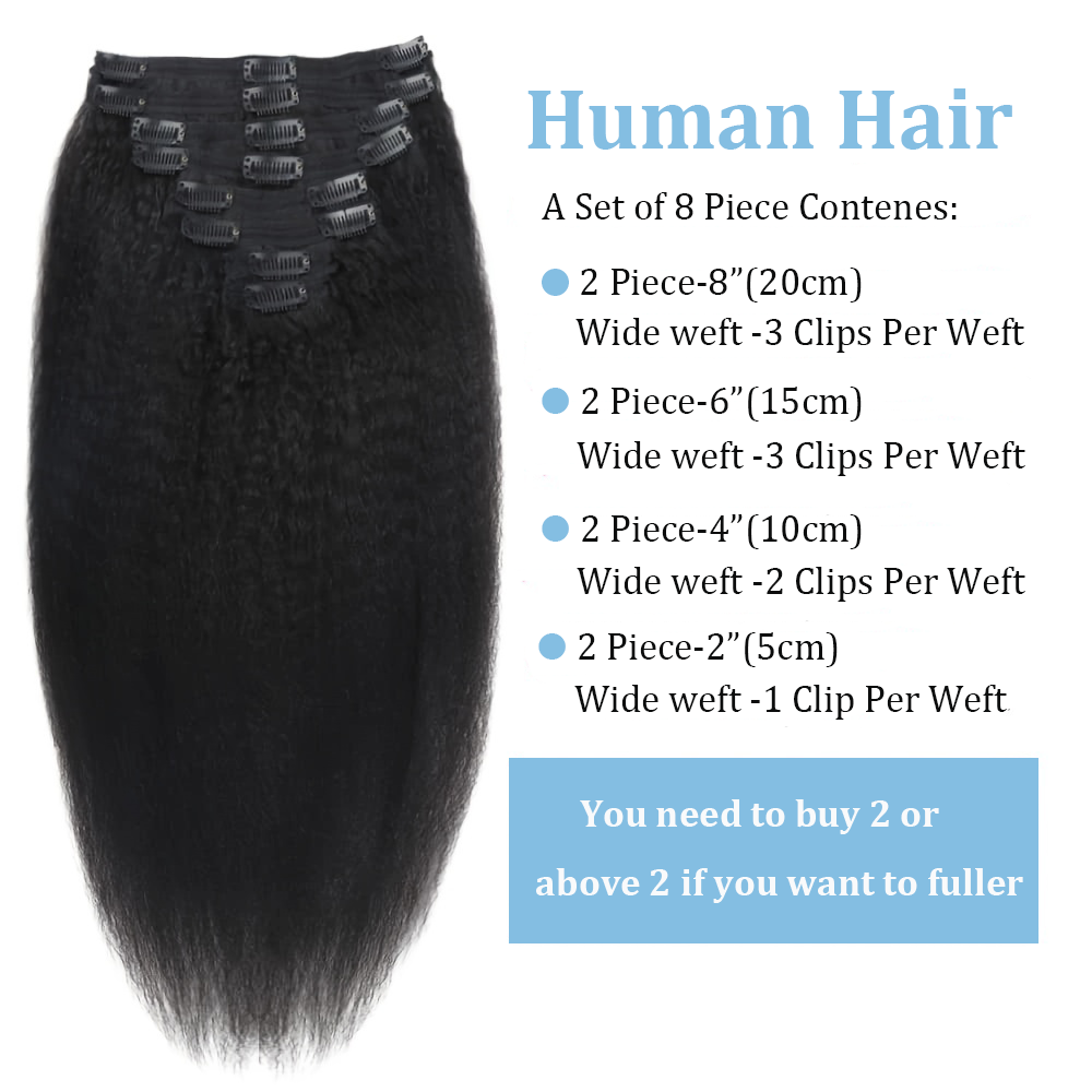 Clip diritte crespi nelle este - Seamless Clip In Hair Extensions Human Hair recensione e prezzo