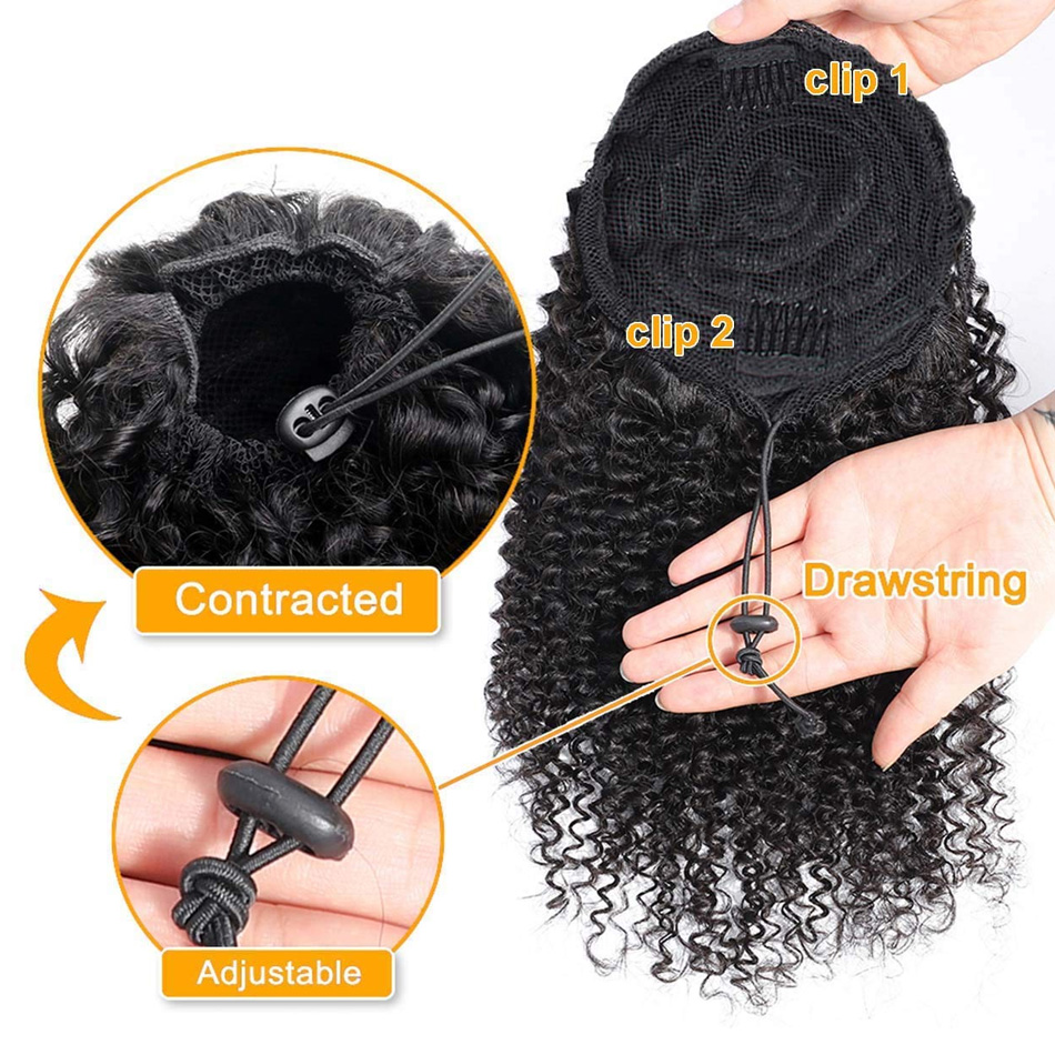 Coda di Cavallo Afro Ricci Cre - Seamless Clip In Hair Extensions Human Hair recensione e prezzo