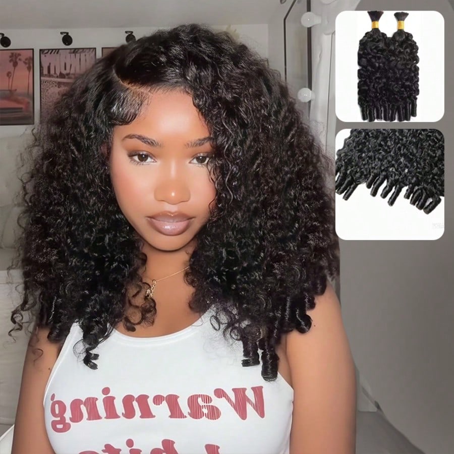 Capelli Umani Ricci Birmani Sm - Water Wave Bulk Human Hair For Braiding recensione e prezzo